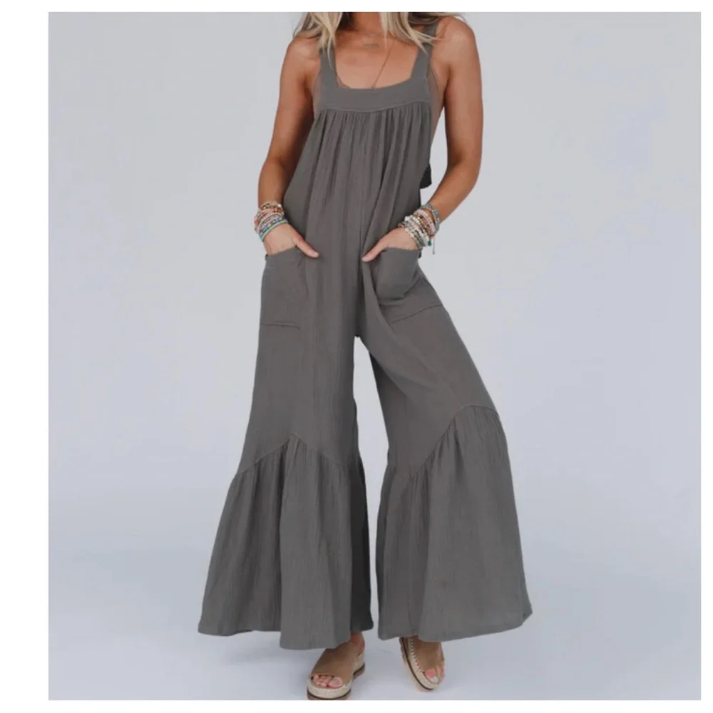 ✨RESTOCKED✨Wide Leg Boho Jumpsuit - Picture 3 of 3